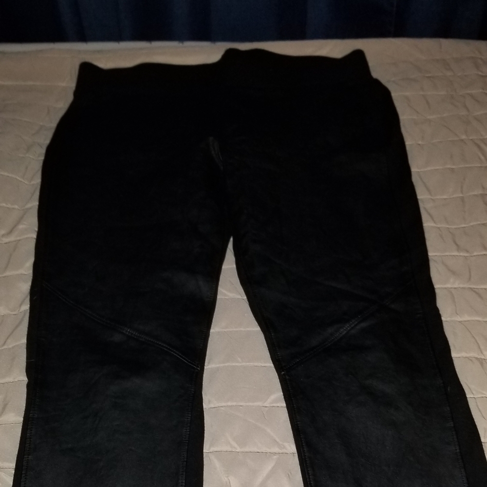 Cabi Faux Leather front leggings